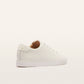 White Women's Leather Pull On Sneaker | Gretel Lane