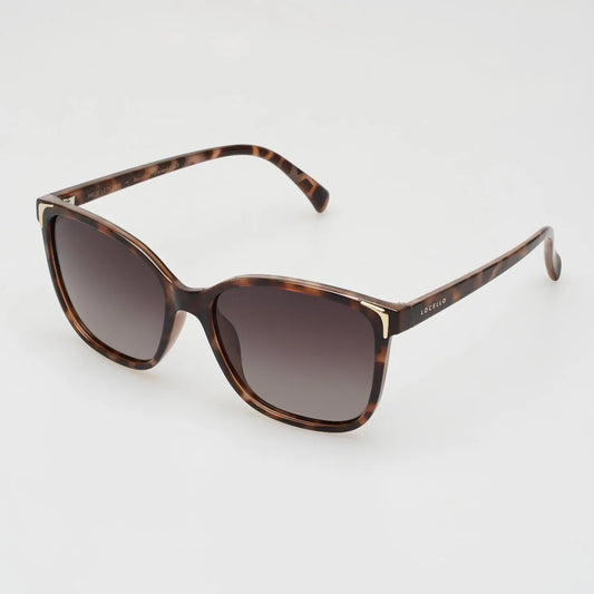Locello Leticia II Polarised Square Sunglasses Tortoiseshell | Women's Sunglasses | Gretel Lane
