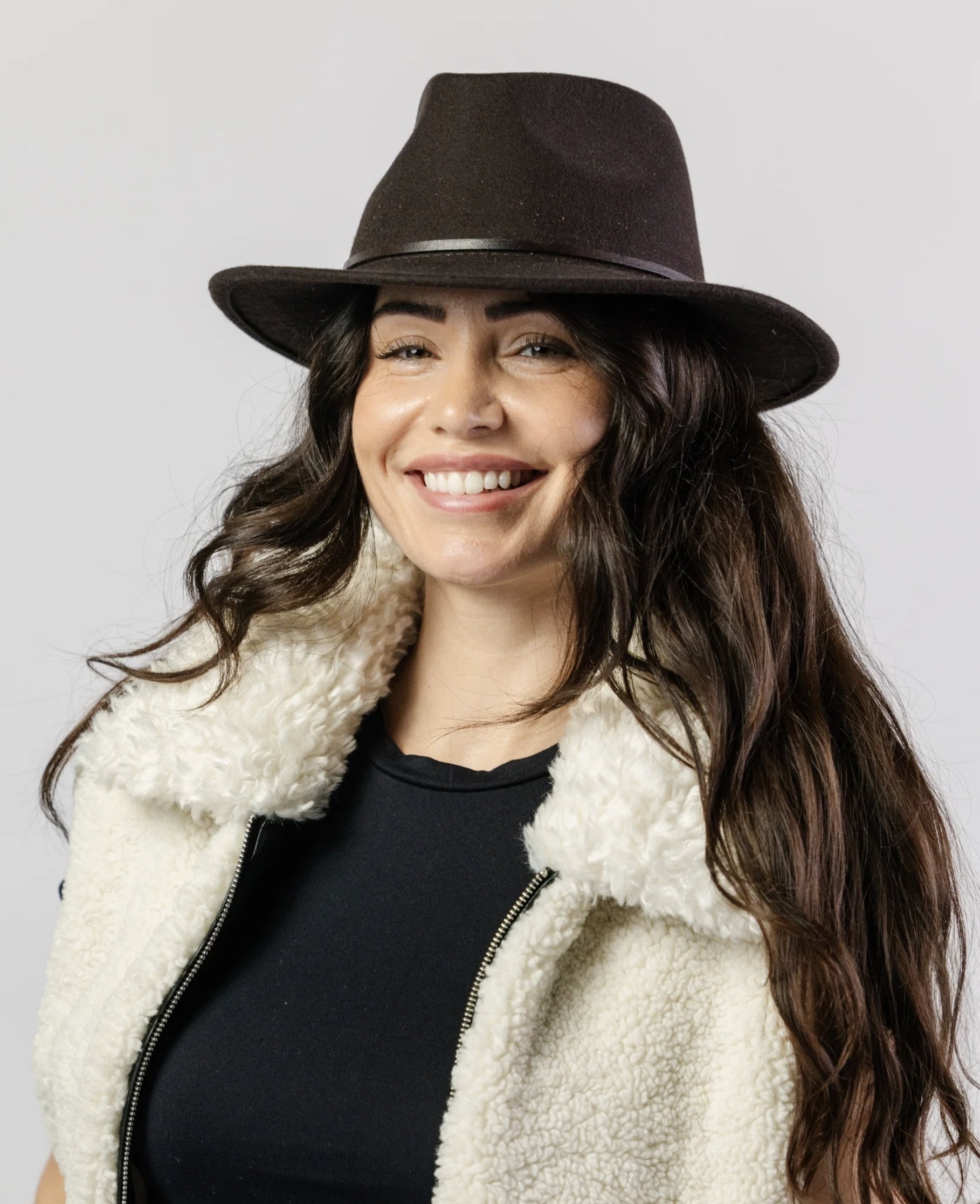 Rigon Leura Wool Felt Fedora Espresso | Women's Hats | Gretel Lane