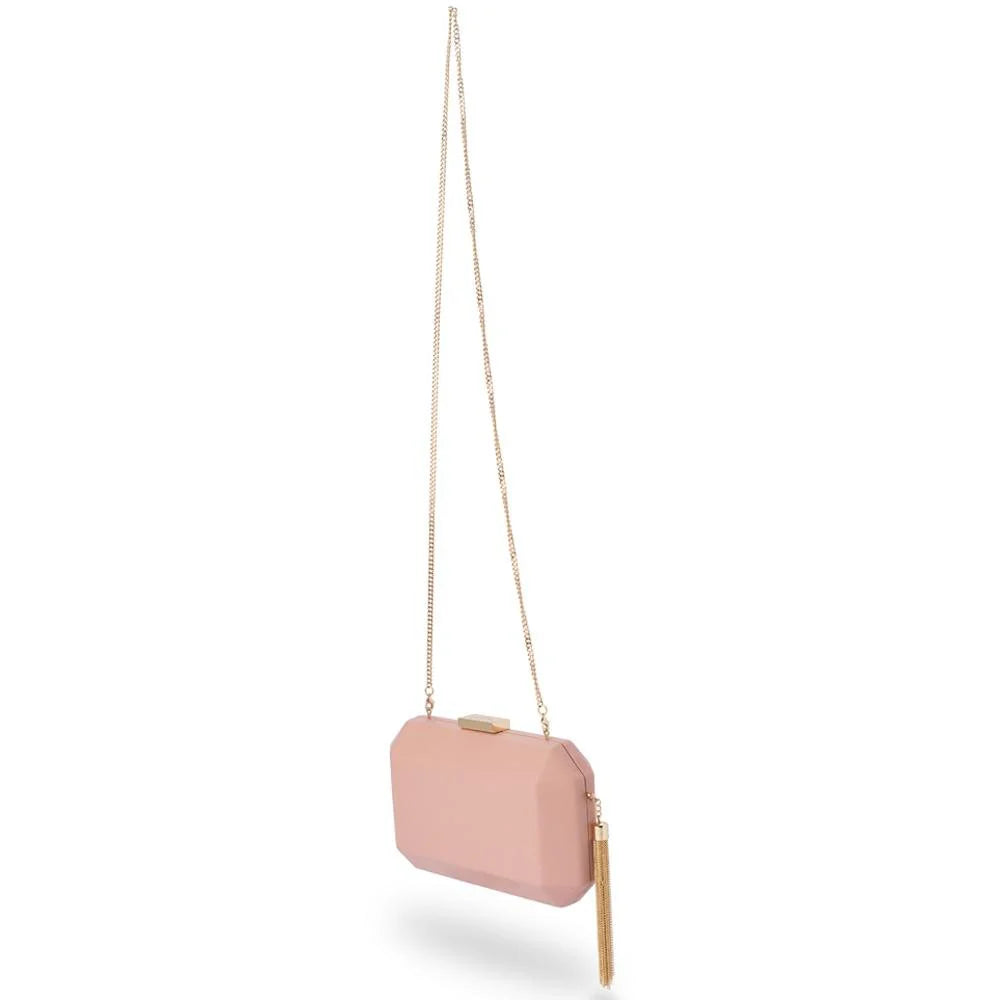 Lia Facetted Pod w Tassel (Blush/Gold)