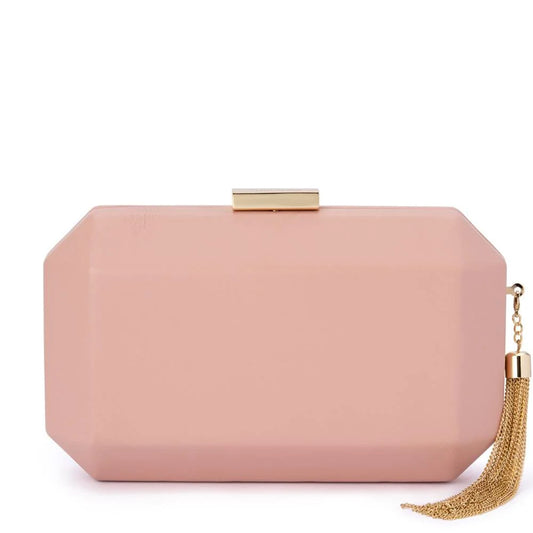 Lia Facetted Pod w Tassel (Blush/Gold)