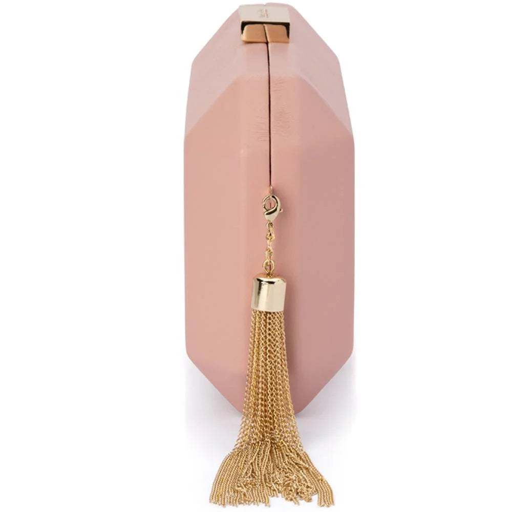 Lia Facetted Pod w Tassel (Blush/Gold)