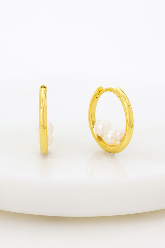 Lily Pearl Earring (Gold)