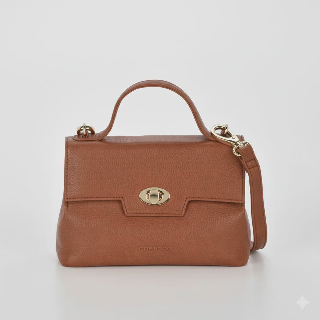 Lindfield Flap Handle Bag (Cocoa)