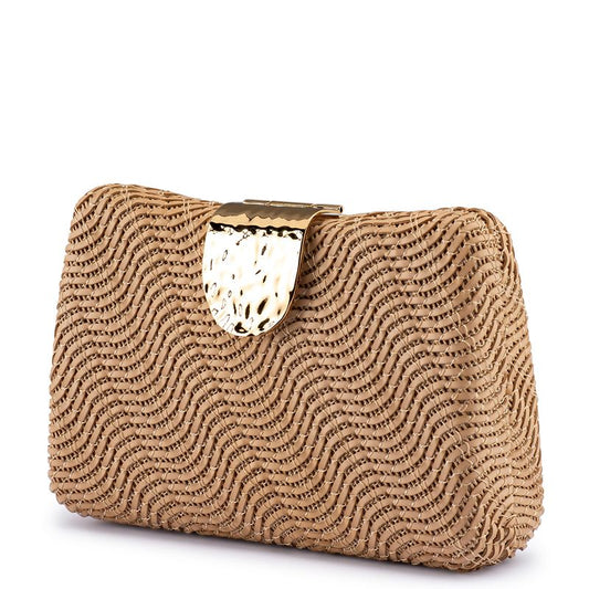 Lindy Natural Woven Clutch Bag | Women's Olga Berg | Gretel Lane