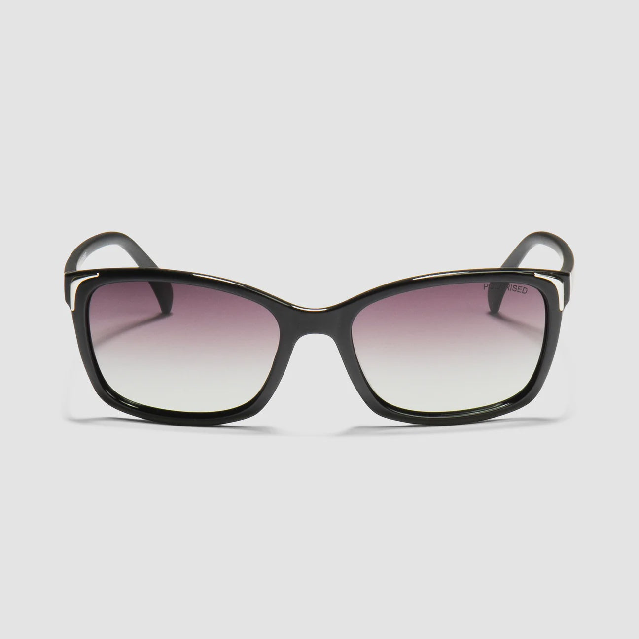 Locello Little Leticia Rectangular Polarised Sunglasses Black | Women's Sunglasses | Gretel Lane
