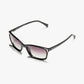 Locello Little Leticia Rectangular Polarised Sunglasses Black | Women's Sunglasses | Gretel Lane