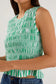Lonely Shirred Shell Top (Green Stripe)
