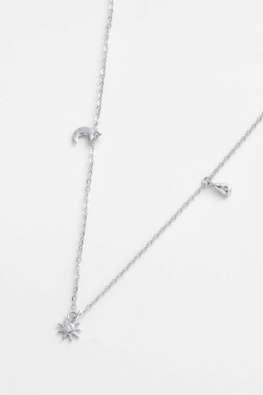 Zafino Luna Fine Celestial Charm Necklace Silver | Women's Jewellery | Gretel Lane