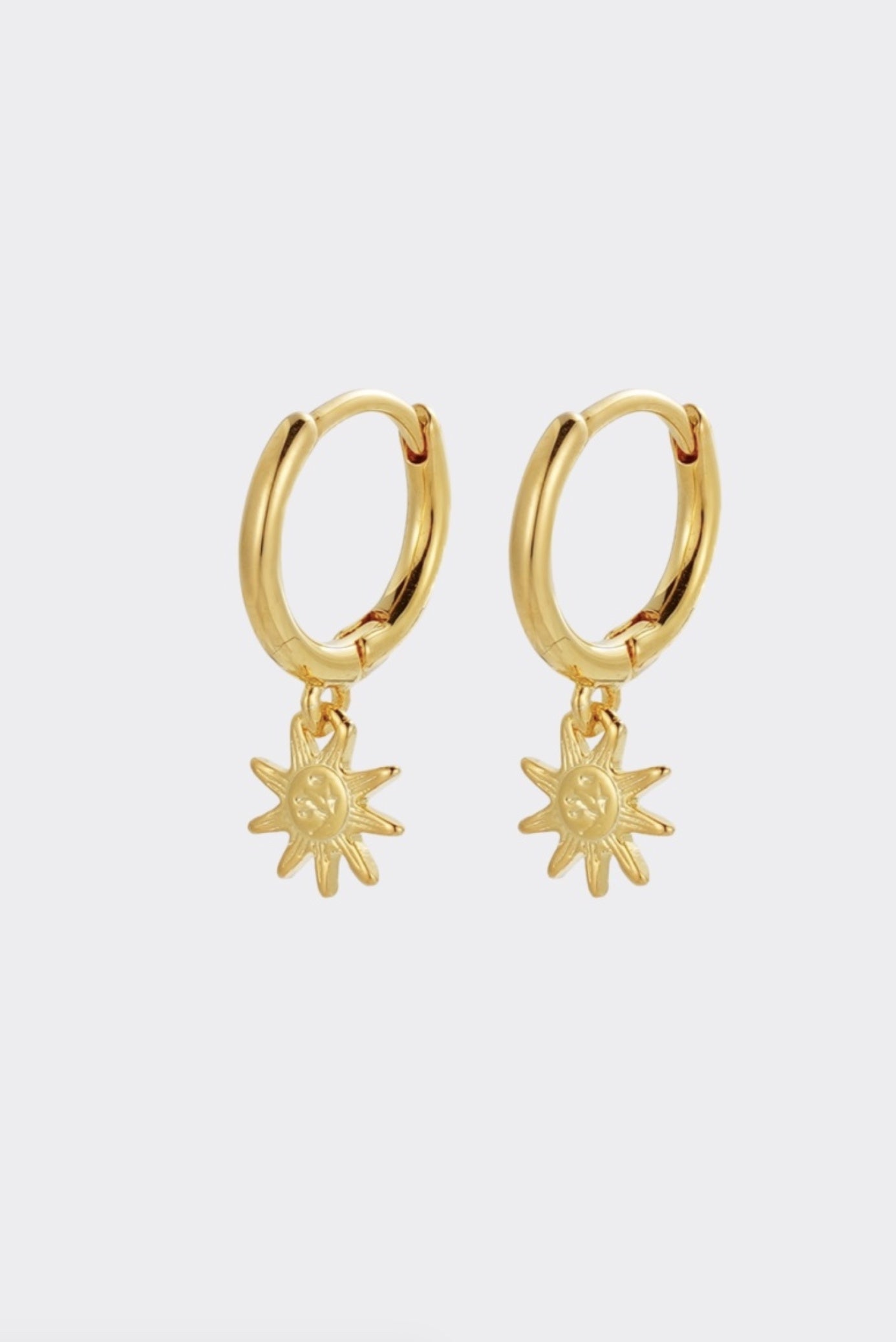 Zafino Luna Small Sun Huggie Earrings Gold | Women's Jewellery | Gretel Lane