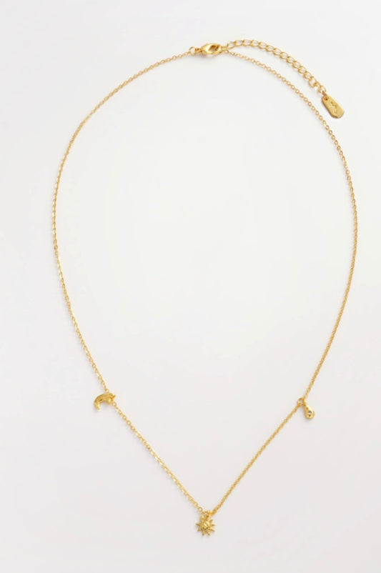 Zafino Luna Fine Celestial Charm Necklace Gold | Women's Jewellery | Gretel Lane