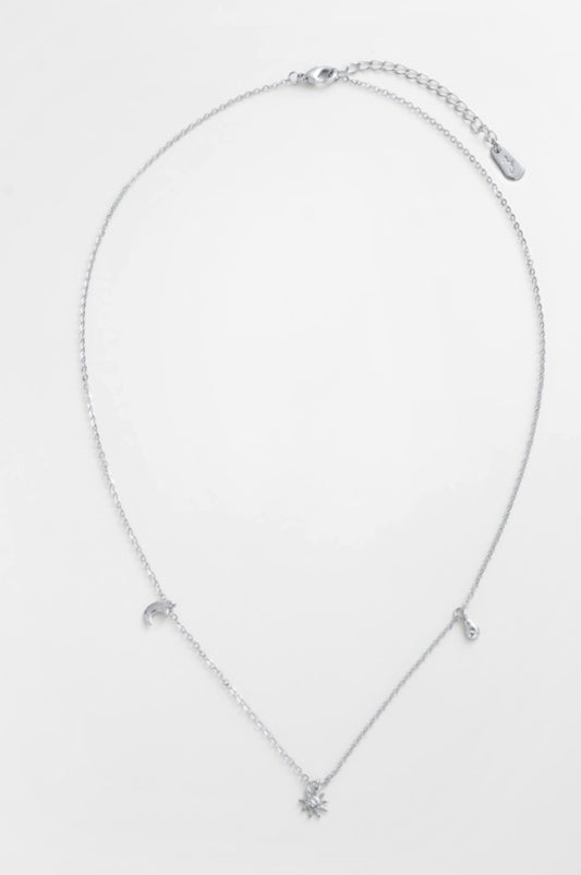 Zafino Luna Fine Celestial Charm Necklace Silver | Women's Jewellery | Gretel Lane