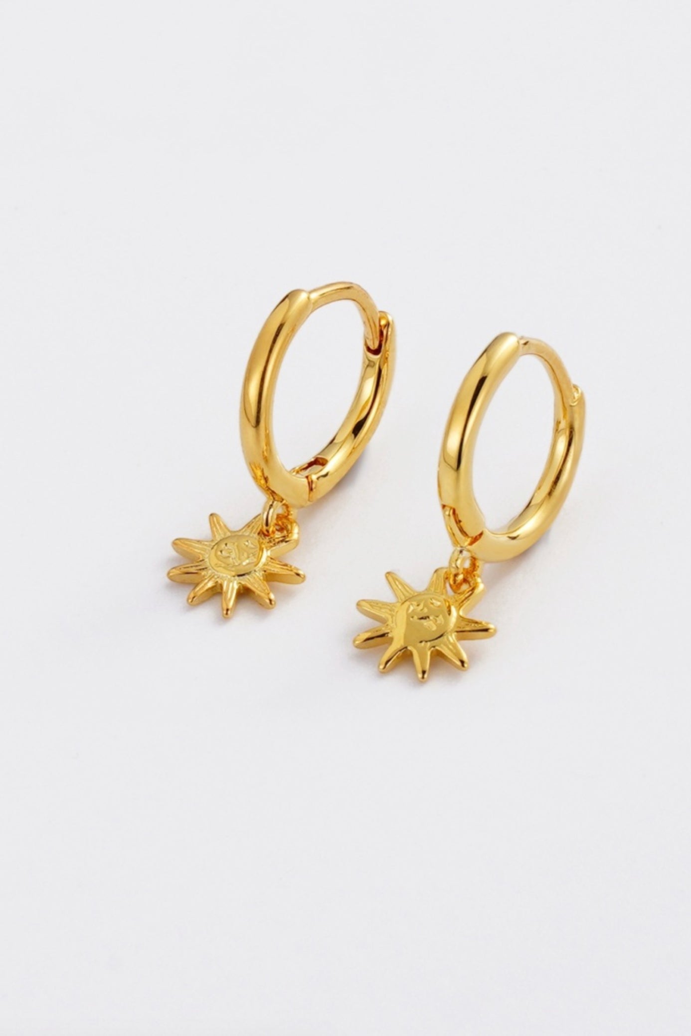 Zafino Luna Small Sun Huggie Earrings Gold | Women's Jewellery | Gretel Lane