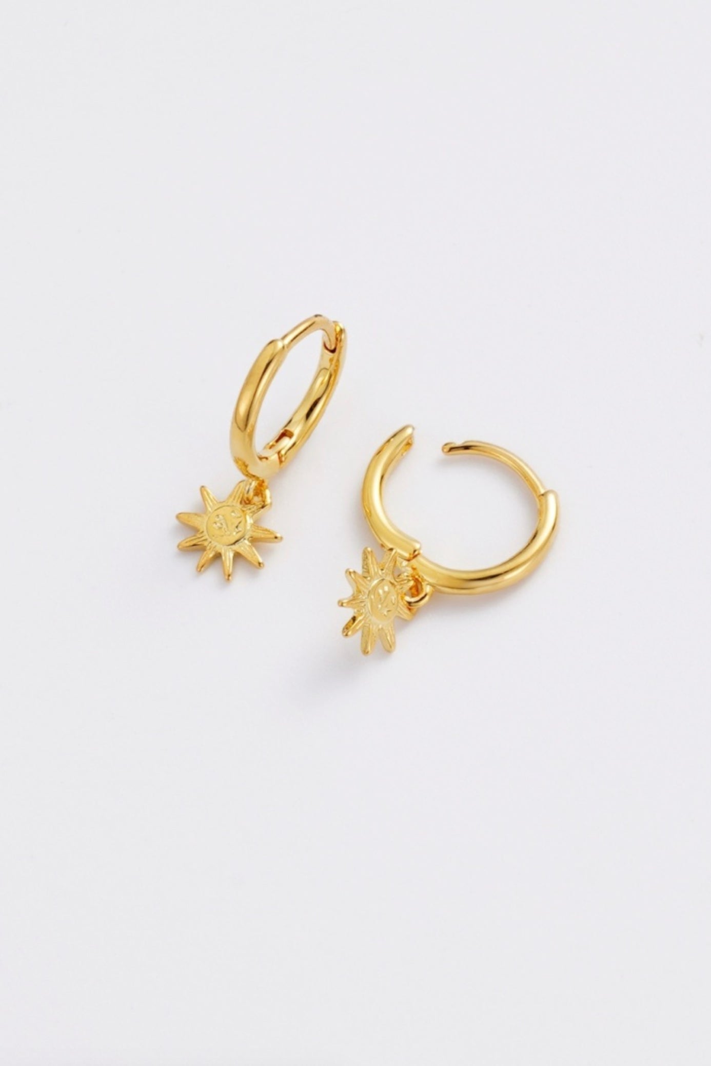 Zafino Luna Small Sun Huggie Earrings Gold | Women's Jewellery | Gretel Lane