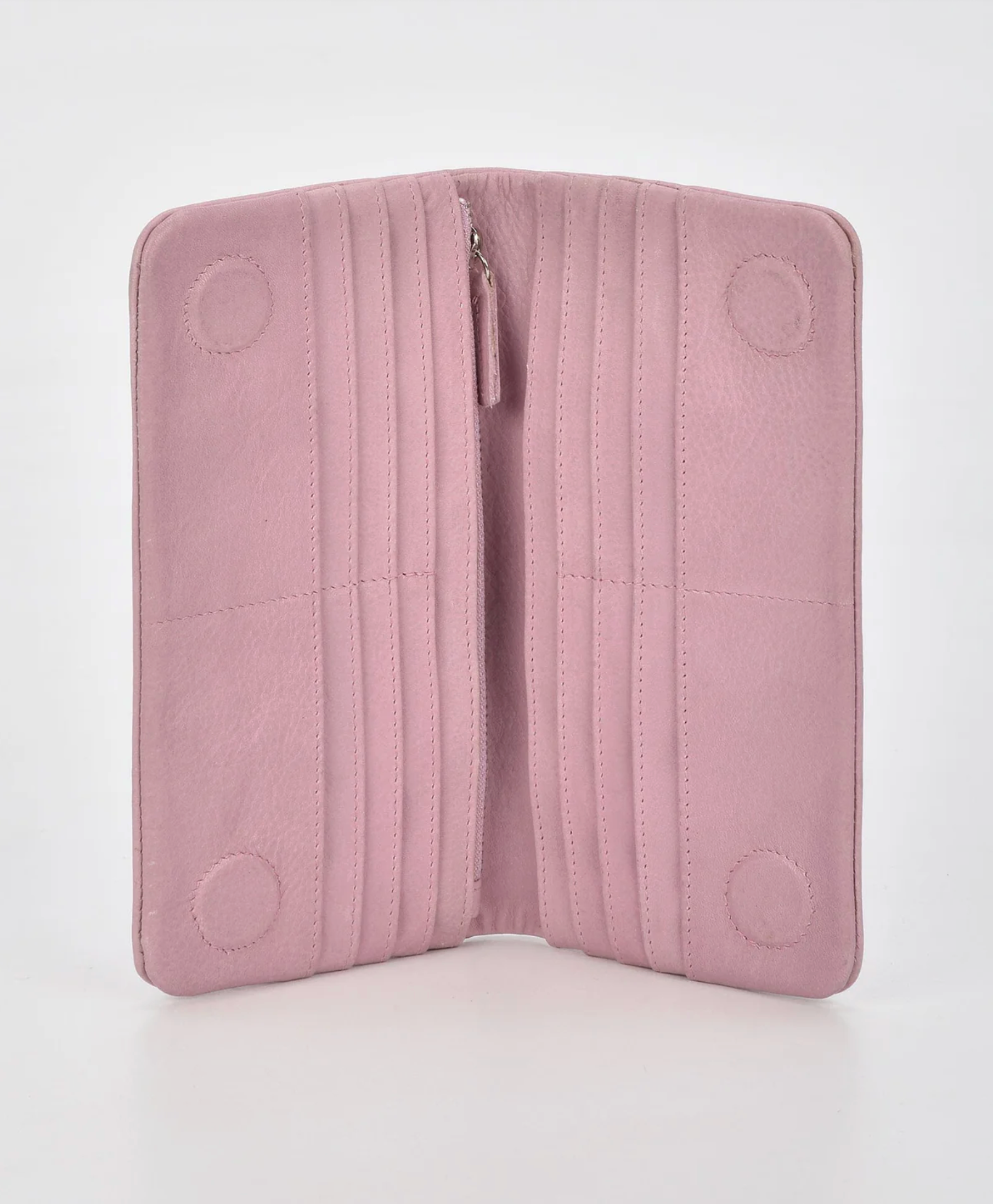 Luna Leather Wallet in Pink