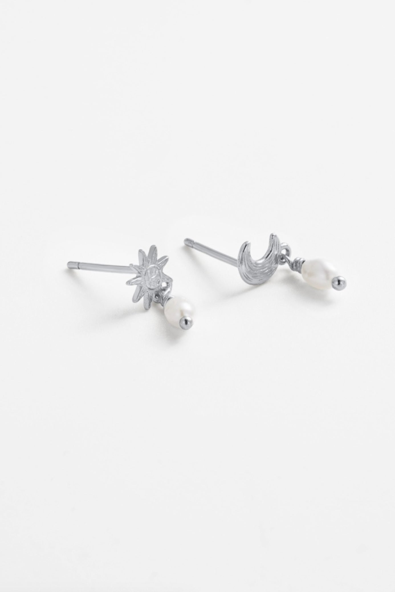 Zafino Luna Mismatched Pearl Drop Earring Silver | Women's Jewellery | Gretel Lane