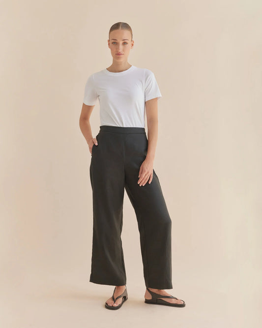Mabel Linen Pant (Black)