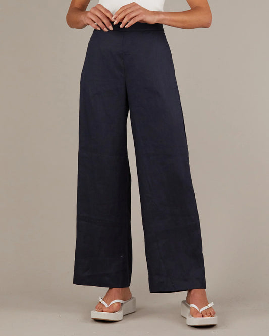 Mabel Linen Pant (Navy)