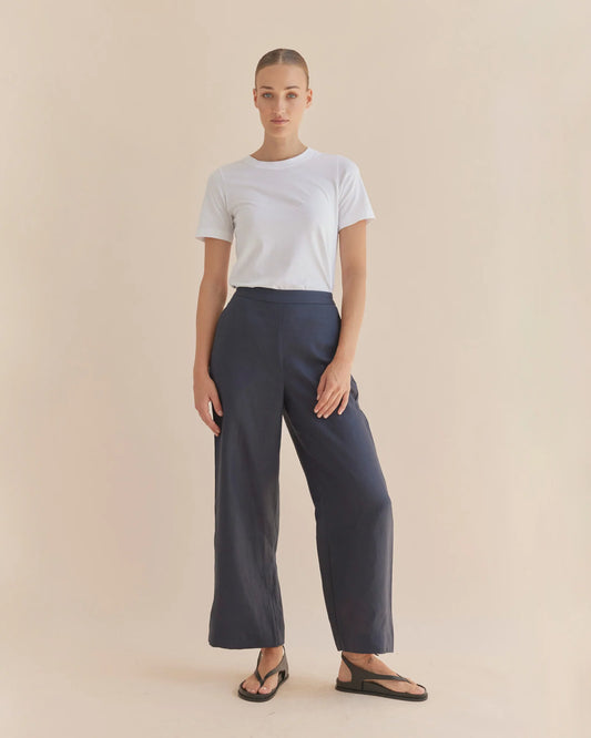 Mabel Linen Pant (Navy)