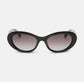 Locello Macey Women's Oval Polarised Sunglasses Black | Women's Sunglasses | Gretel Lane