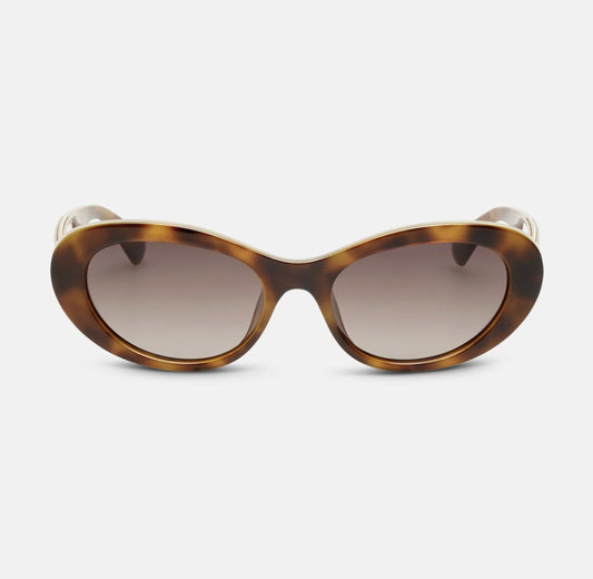 Locello Macey Women's Oval Polarised Sunglasses Tortoiseshell | Women's Sunglasses | Gretel Lane