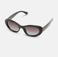 Locello Macey Women's Oval Polarised Sunglasses Black | Women's Sunglasses | Gretel Lane