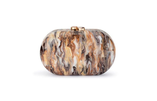 Maeve Marble Clutch (Natural)
