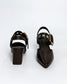 Chocolate Leather Heel with Gold Buckle | Gretel Lane