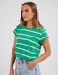 Manly Stripe Tee (Green/White Stripe)