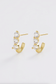 Zafino Mara Crystal Huggie Earrings Gold | Women's Gold Earrings | Gretel Lane