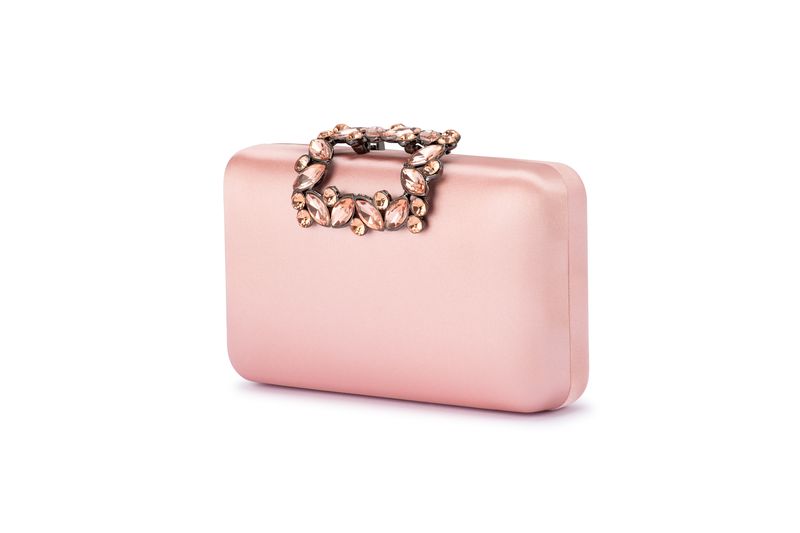 Margalit Crystal Lock Clutch (Blush)