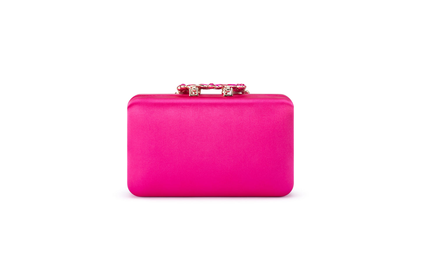 Margalit Crystal Lock Clutch (Fuchsia)