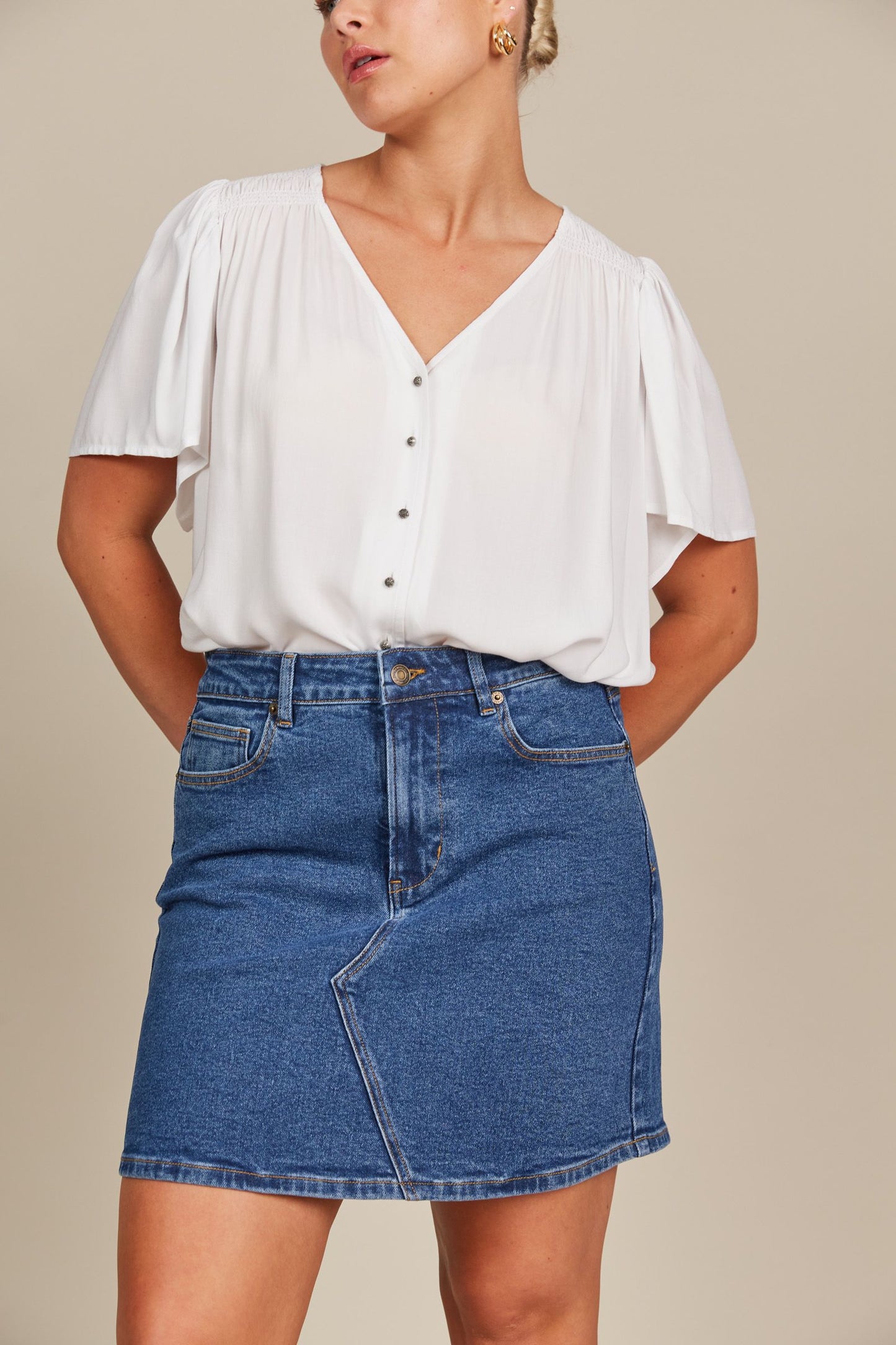 Margot Denim Skirt (Denim)