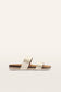 Frankie4 Maria III Podiatrist-Designed Slide White Gold Pebbled Leather | Women's Sandals | Gretel Lane