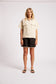Eb & Ive Maris Linen Short Sleeve Shirt Tusk | Women's Clothing | Gretel Lane