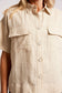 Eb & Ive Maris Linen Short Sleeve Shirt Tusk | Women's Clothing | Gretel Lane