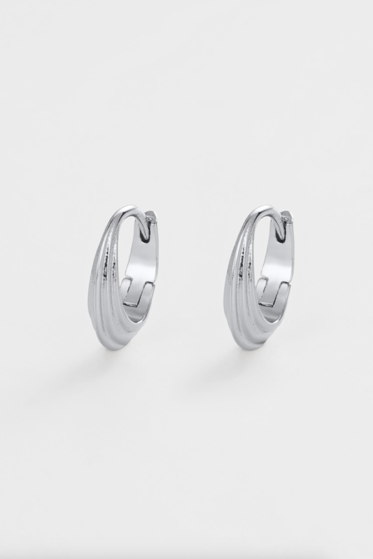 Zafino Marley Small Hoop Earrings Silver | Women's Silver Earrings | Gretel Lane