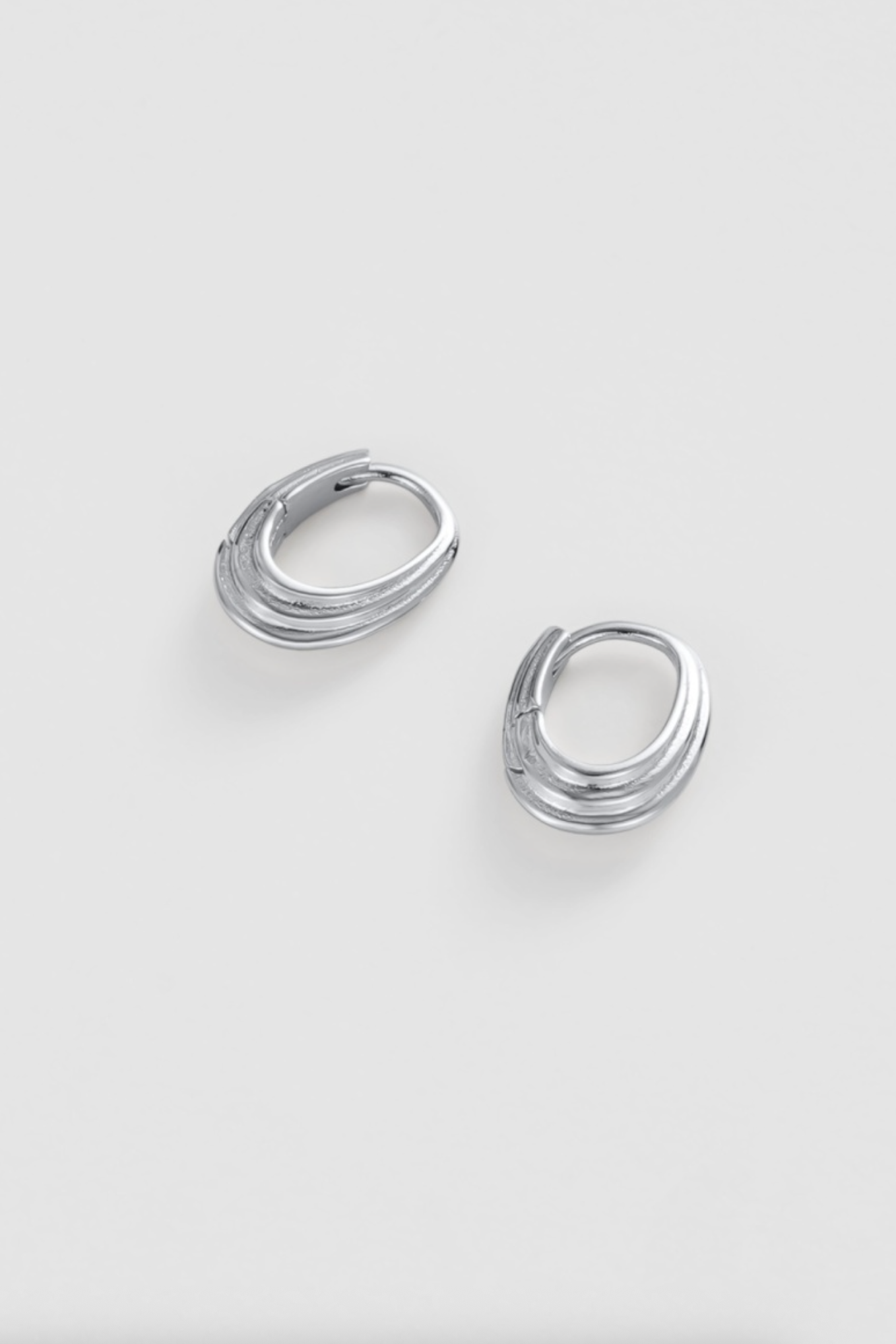 Zafino Marley Small Hoop Earrings Silver | Women's Silver Earrings | Gretel Lane
