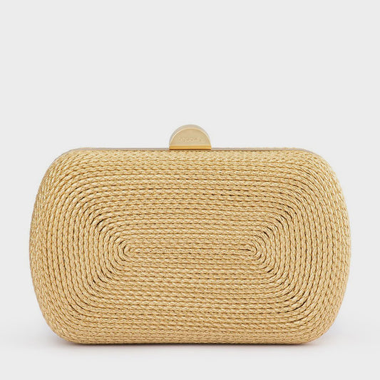 Martina Coiled Rope Clutch (Gold)