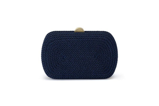 Martina Coiled Rope Clutch (Navy)