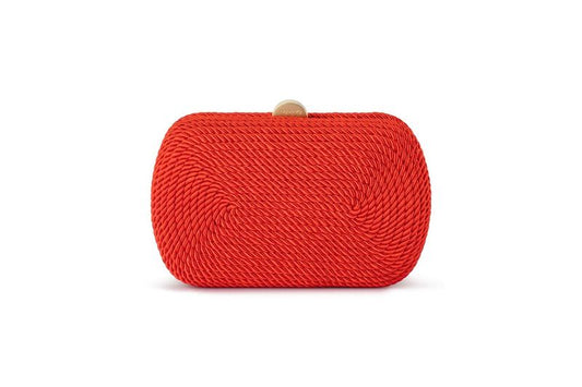 Martina Coiled Rope Clutch (Red)