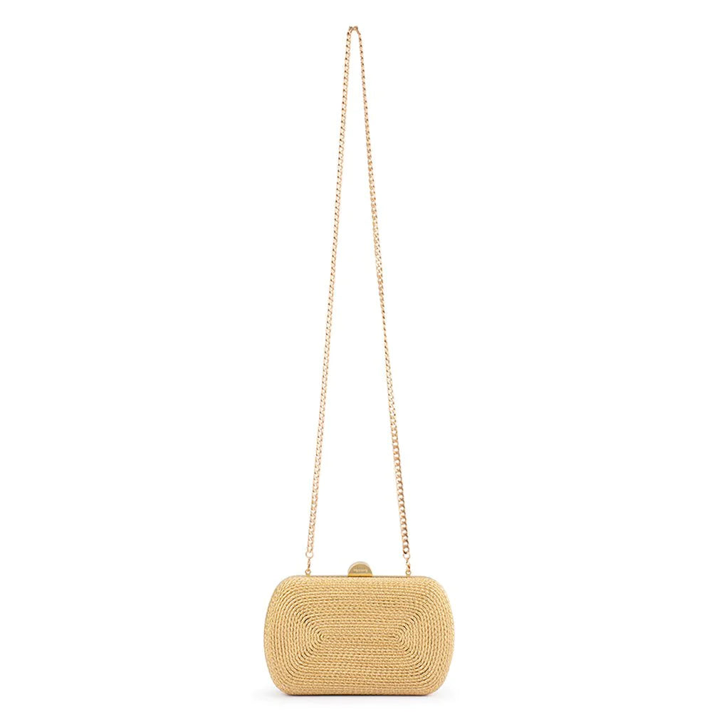 Martina Coiled Rope Clutch (Gold)
