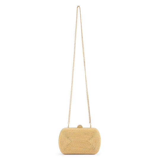 Martina Coiled Rope Clutch (Gold)