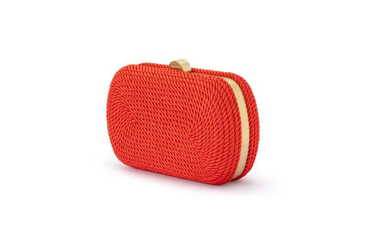 Martina Coiled Rope Clutch (Red)