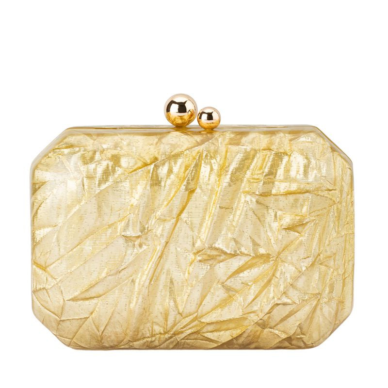 Mateo Metallic Clutch (Gold)