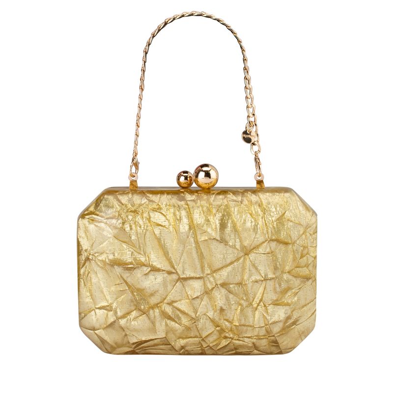 Mateo Metallic Clutch (Gold)