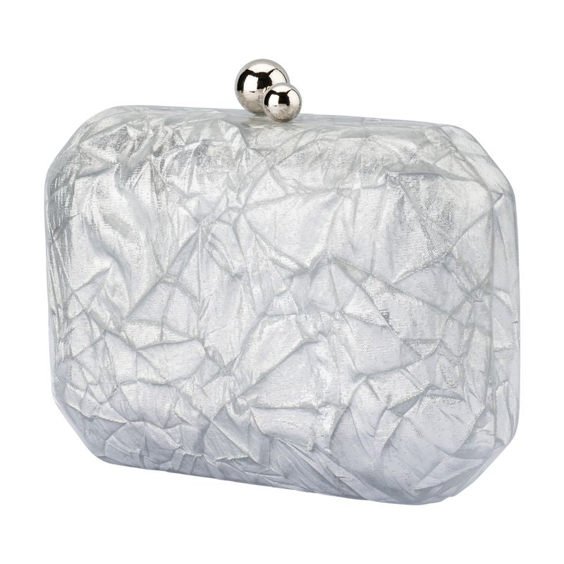 Mateo Metallic Clutch (Silver)