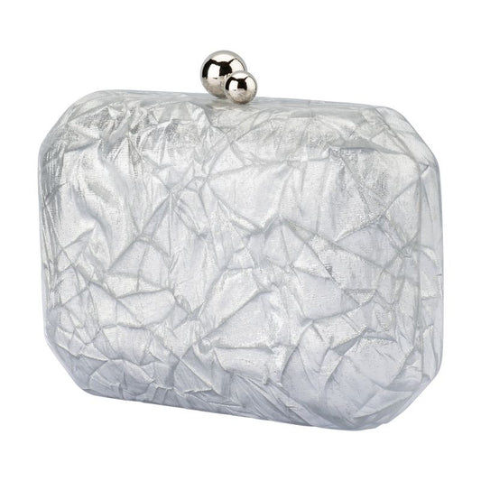 Mateo Metallic Clutch (Silver)
