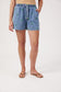 HAVEN Mauritius Palm Embroidered Denim Short Blue | Women's Clothing | Gretel Lane
