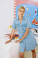Melenia Denim Shirt Dress (Denim)